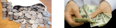 We buy 40% and 90% silver coins